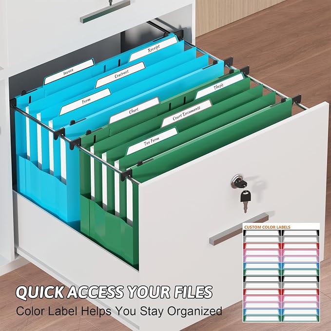 Plastic Extra Capacity Hanging File Folders, 6 Pack Heavy Duty 4" Expanding - Image 5