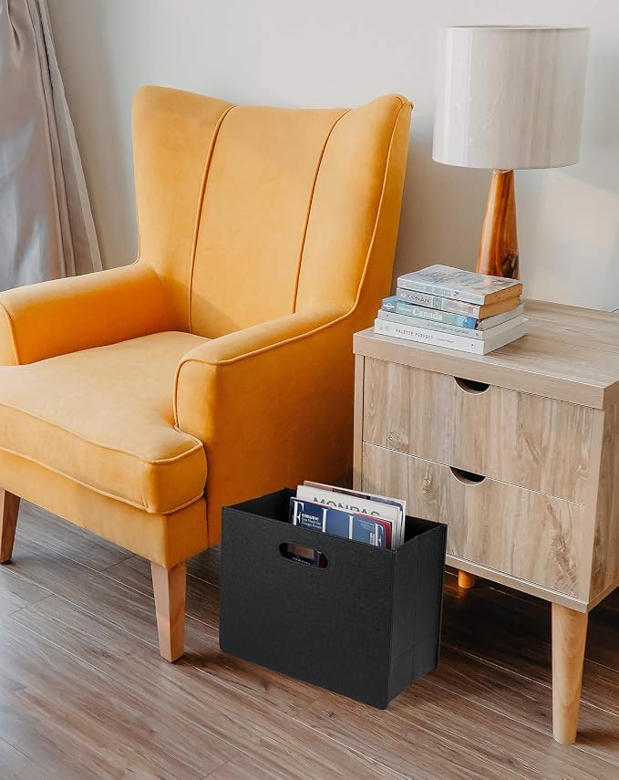 HofferRuffer Magazine Basket Holder, Foldable Magazine Rack, Document File - Image 3