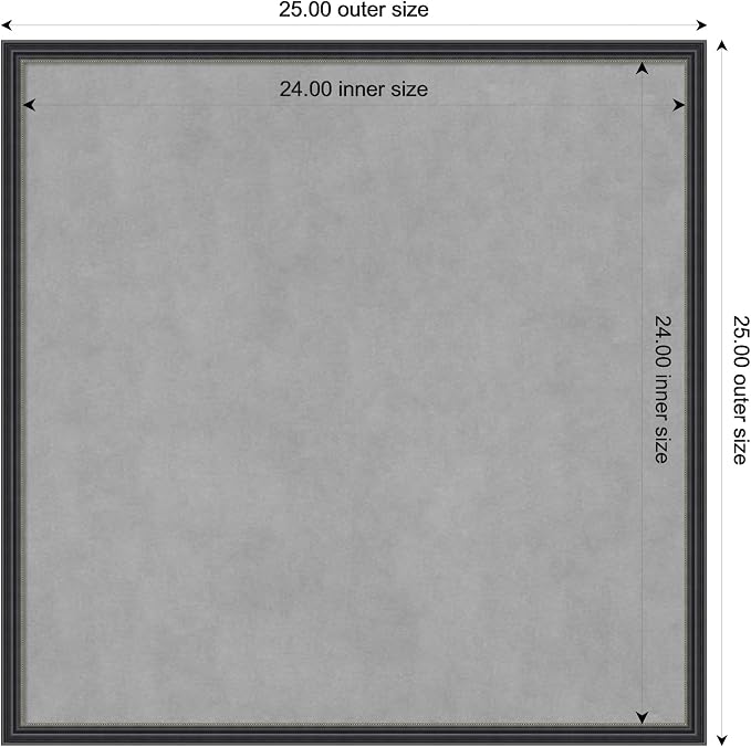 Amanti Art Black Framed Magnetic Board 25x25 Medium Vision Board - Image 4