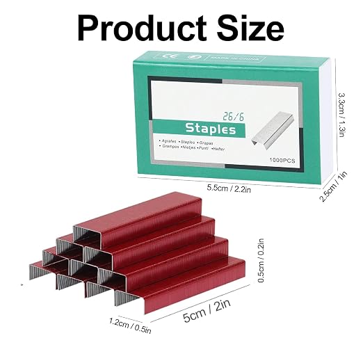 Multibey 5-Pack Red Staples Bulk Refill - Image 3