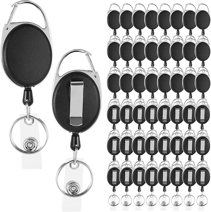 50 Pack Retractable Badge Holder by Viehatta