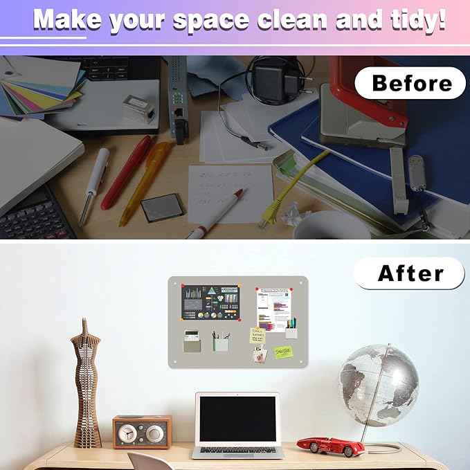 2Pack Magnetic Board, 17.5" x 11.4" Magnet Bulletin Board to Display Magnetic - Image 5