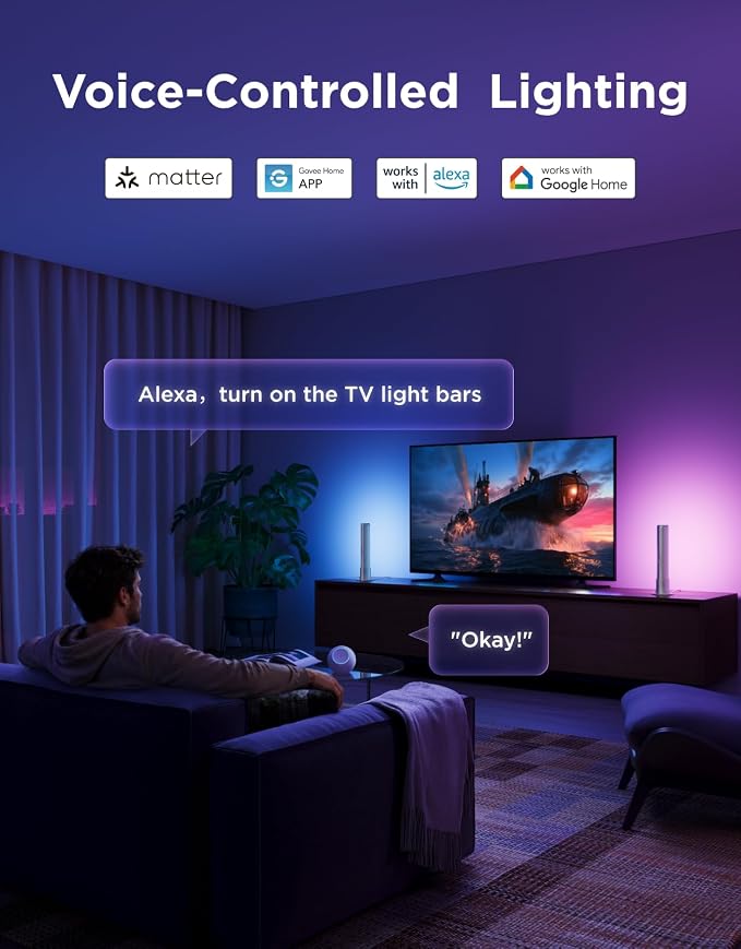 Govee Smart Light Bar, RGBICWW TV Lights - Image 5