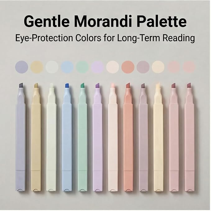 konket 12Pcs Aesthetic Cute Highlighters Bible Pastel Highlighters and Pens no - Image 3