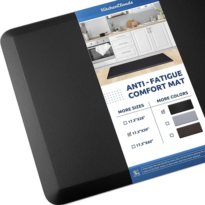 KitchenClouds Kitchen Mat Cushioned Anti Fatigue Kitchen Rug 17.3"x39" Water by KitchenClouds