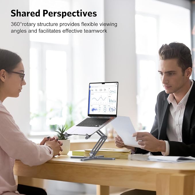 OMOTON 360° Rotating Laptop Stand Riser - Image 8