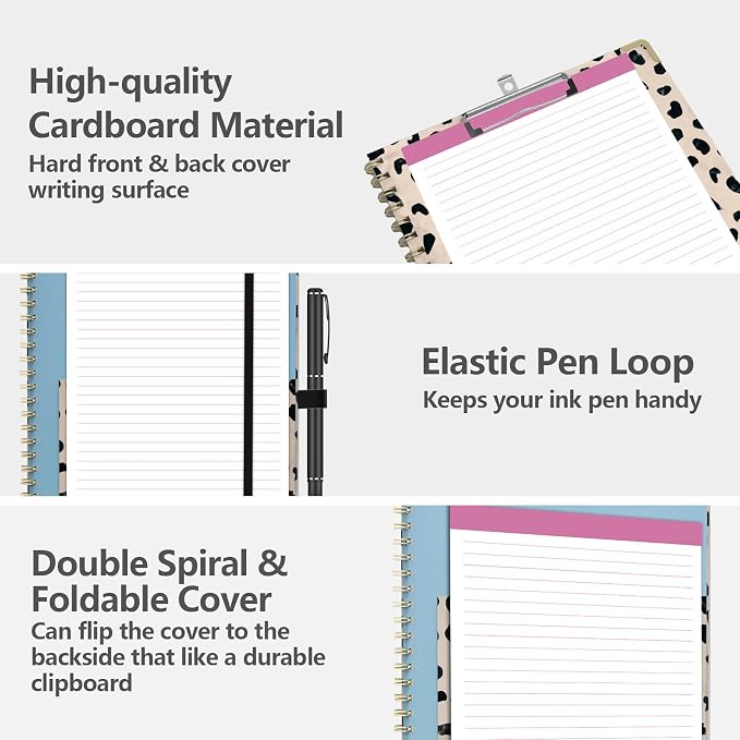 Clipboard Folio with Notepad for Letter Size, 5 Extra Folders with Storage 10 - Image 4