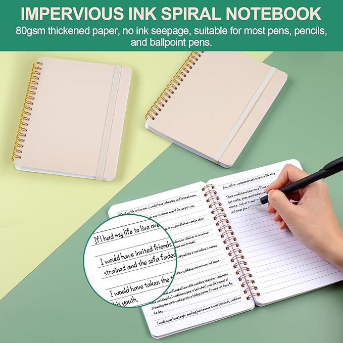 Utron 3 PCS Small Spiral Notebook 5x7, Notebooks - Image 4
