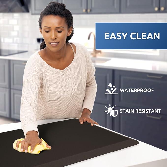 KitchenClouds Kitchen Mat Cushioned Anti Fatigue Kitchen Rug 17.3"x60" Water - Image 3