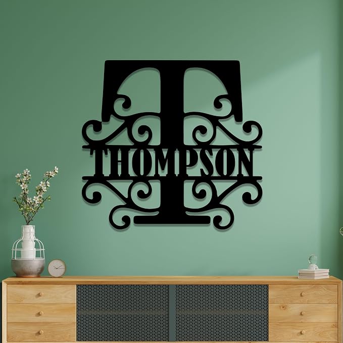 Custom Metal Signs | Personalized Monogram Name Sign | Outdoor Wall Art - Image 9