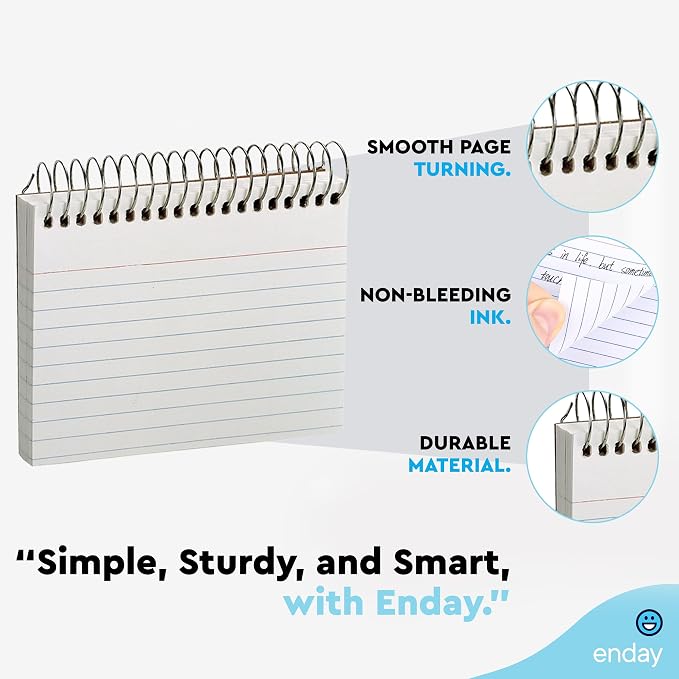 Emraw Spiral Index Cards 3x5 Ruled - Image 3