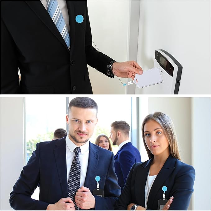 Zonon 100 Pcs Retractable Badge Reel Clips ID Card Holder Reel - Image 7