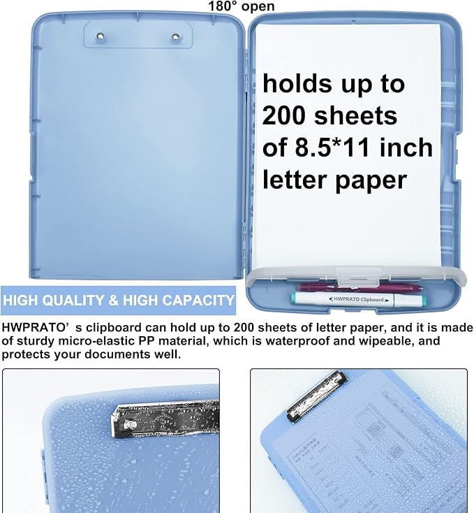 HWPRATO Storage Clipboard Heavy Duty Clipboard - Image 4