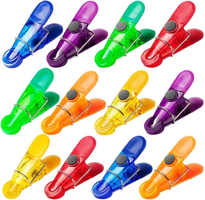 12 Pack Chip Bag Clips, Foods Snacks Bag Clamps Sealing Bar, Refrigerator by NinthFive