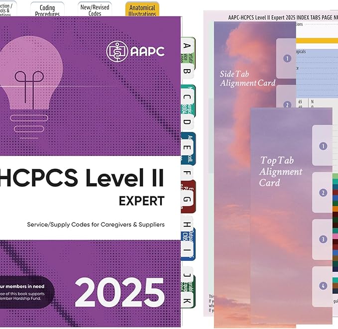Index Tabs for HCPCS Level II Expert 2025 Codebook - Easy Navigation for Medical Coding Books (for AAPC Version)-DeskLoop Office