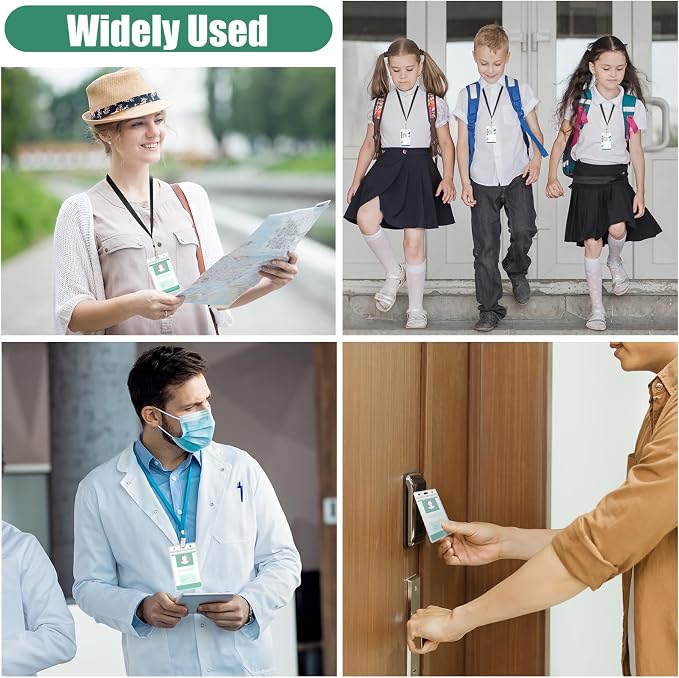 400 Pack Vertical ID Badge Holders Clear Plastic Waterproof Card Holder - Image 7
