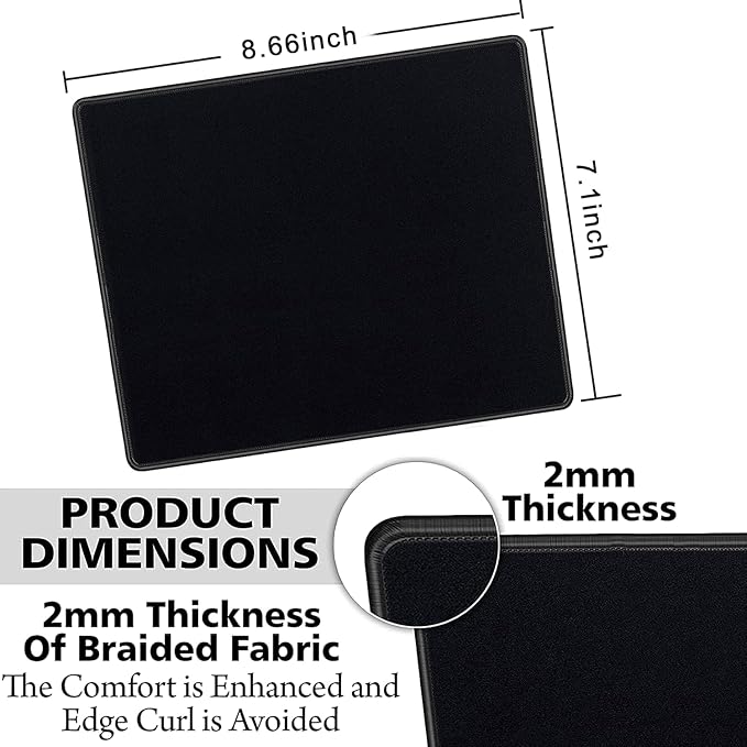 SaiTech IT 12 Pack Waterproof Mouse Pad, 8.66x7.1 inch, non-slip rubber - Image 2