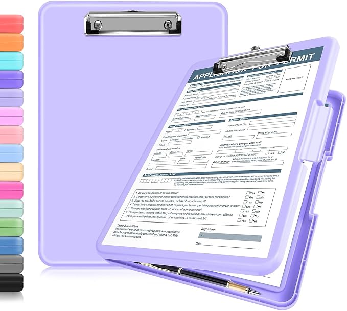 ANZNKU Clipboards with Storage, 13x9.6 Storage Clipboard Foldable by ANZNKU