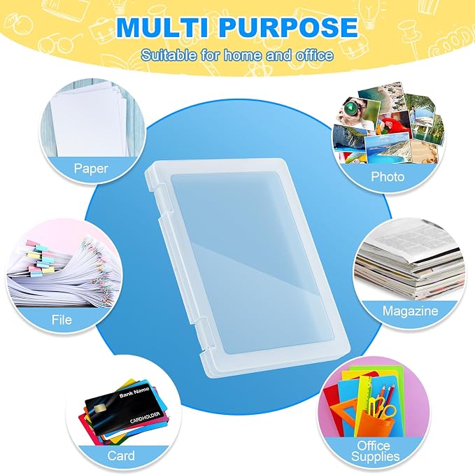 4 Pack A4 File Box Paper Organizers Holder, Transparent Document Paper Project - Image 7