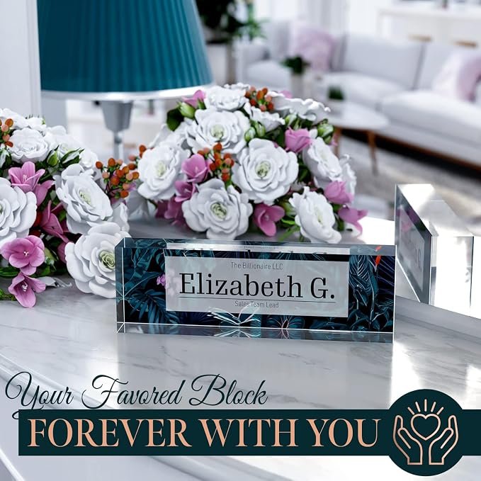 Desk Name Plate Personalized, Custom Name Plates 2½/x8 Inches, Thick - Image 5
