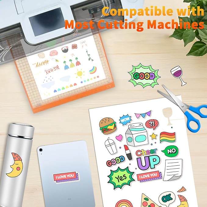Printable Sticker Paper – 100 Sheets 8.5 x 11 Full Sheet Labels, Matte Self - Image 5
