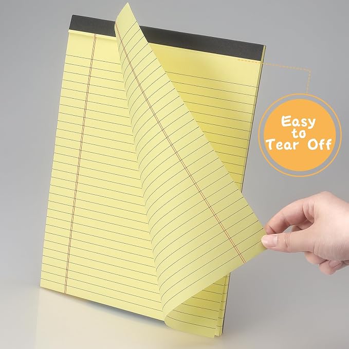 ZZTX Legal Pads 8.5 x 11 Inch Yellow Writing Notepad, Lined Writing Pads - Image 5