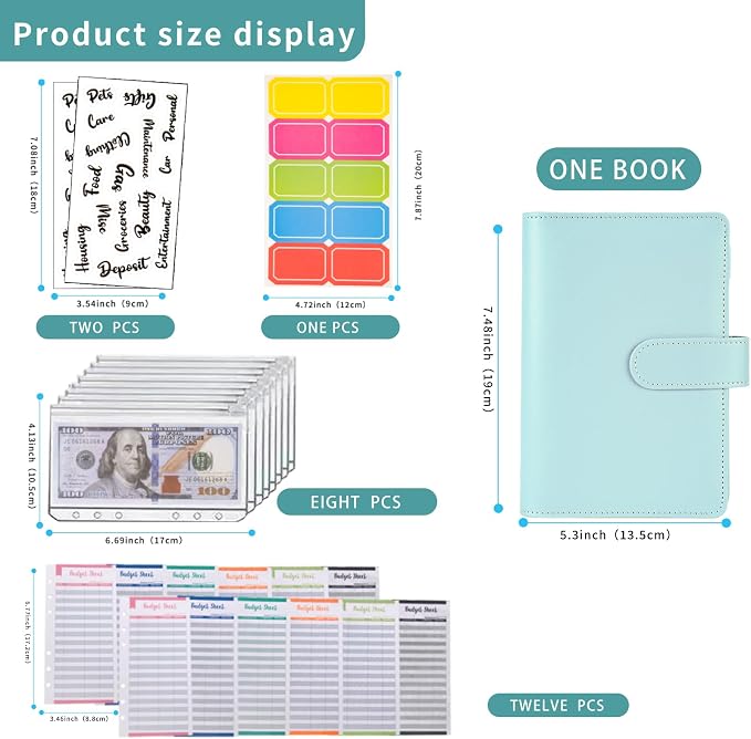 NICOOTH Budget Binder A6 Money Saving Binder - Image 2