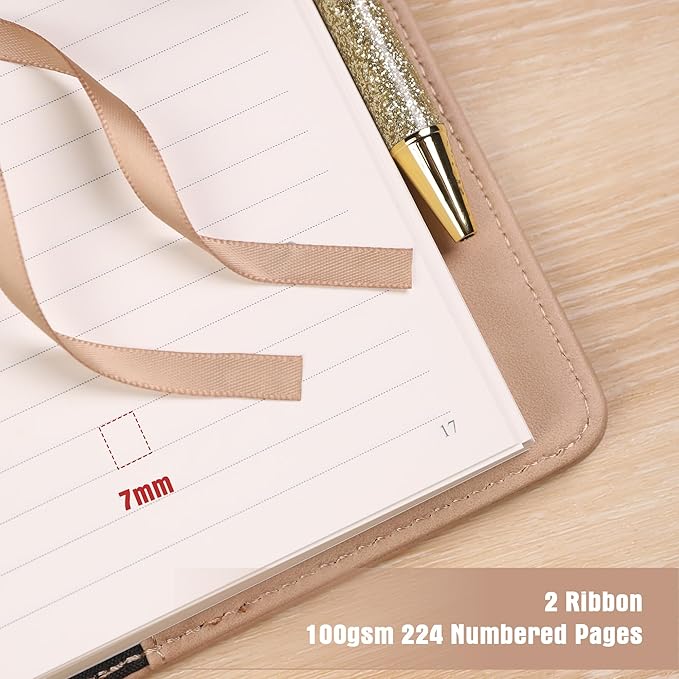 TIEFOSSI Diary with Lock for Women Girls, Lined Locked Journal, Butterfly Journal Notebook with Pen and Bookmark, A5 Refillable Locking Journals for Writing, 224 Numbered Pages-DeskLoop Office