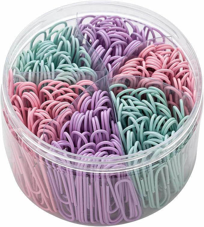 Macaron Colored Paper Clips, Pastel 2 Inches Jumbo Large, Durable and Rustproof by Unknown