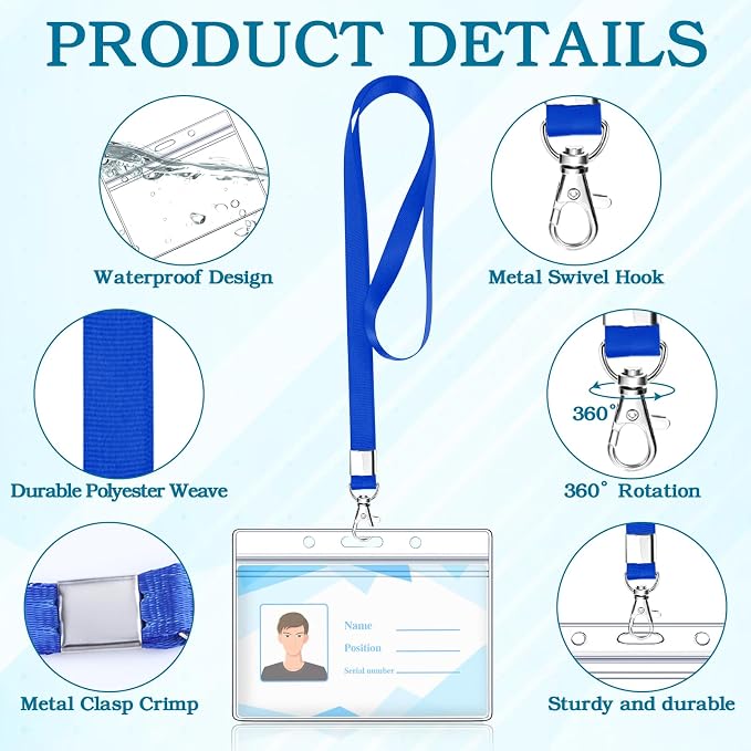 100 Pack Name Tag Lanyards - Image 3
