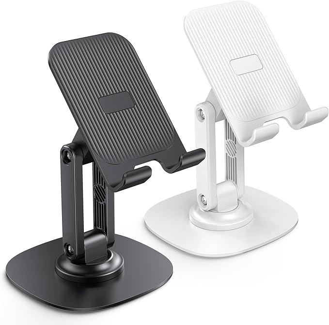 OMOTON Cell Phone Stand for Desk, 2 Pack Adjustable Foldable Phone Holder by OMOTON