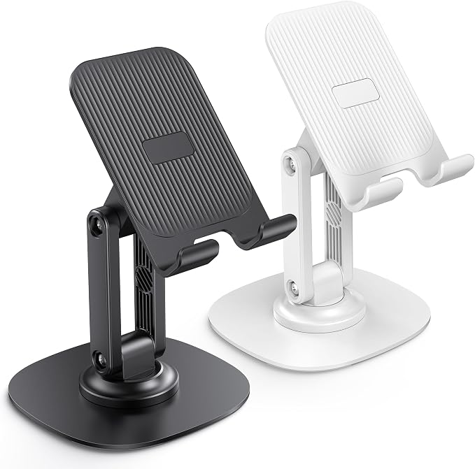 OMOTON Cell Phone Stand for Desk, 2 Pack Adjustable Foldable Phone Holder - Image 9