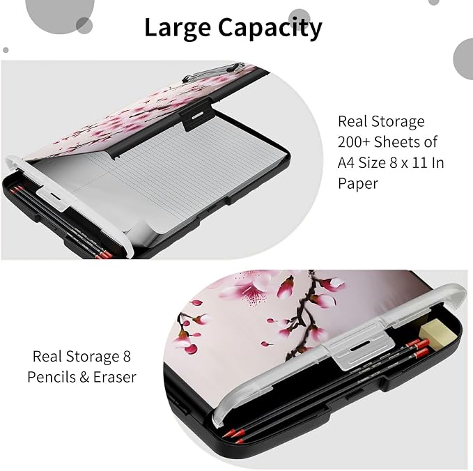 File Clipboard Storage with Pen Holder High Capacity Plastic Nursing Clipboards - Image 6