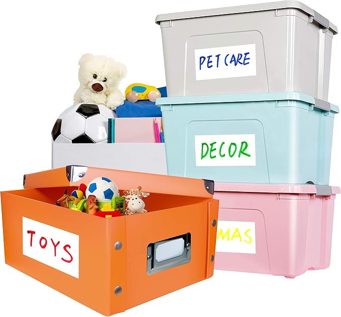 150 Large Size Removable Customizable Blank Labels, Water/Oil/Tear Resistant by Stickyourhappymoment