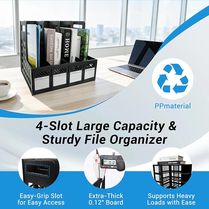 Ysenchan Plastic Magazine File Holder, Desk Organizer File Folder - Image 3