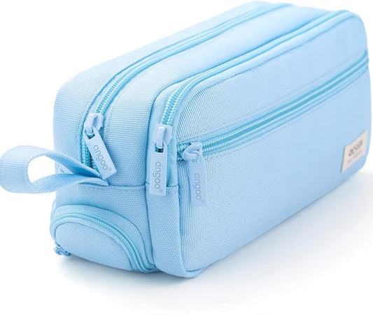 HVOMO Large Pencil Case High Capacity Holder Box Storage bag Desk Organizer Marker Pouch Pen For Middle School Office College Adult Girl and Boy(Blue)-DeskLoop Office