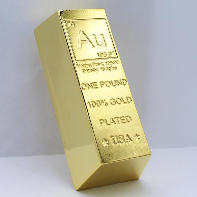 1 lb Gold Plated Bar 18K Paperweight | Element Design - Image 2