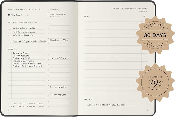 Full Focus Sienna Linen Planner by Michael Hyatt - Image 2
