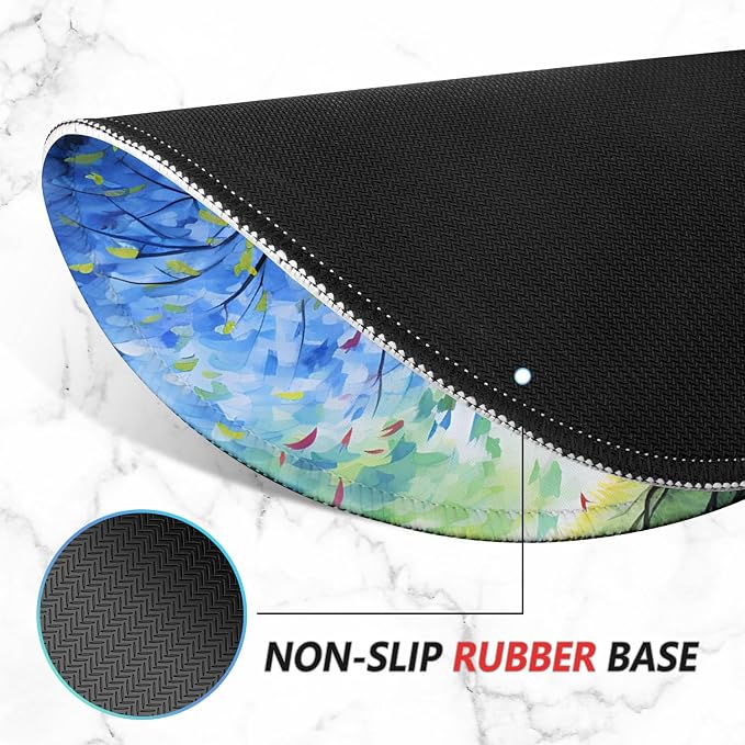 ITNRSIIET Mouse Pad Non-Slip Rubber Base Smooth Surface Stitched Edges - Image 4