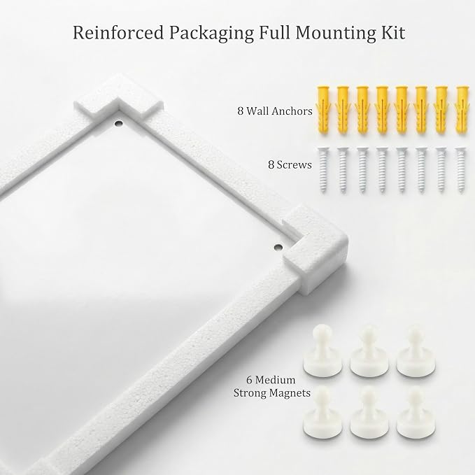 Magnetic Board for Wall 19.7" x 39.4": Extra Large White Display Board for - Image 8