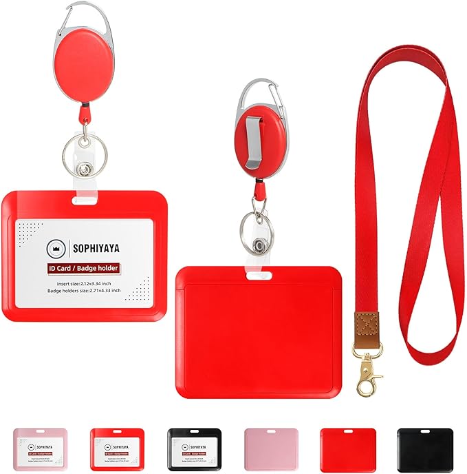 Retractable ID Badge Holder by SOPHIYAYA