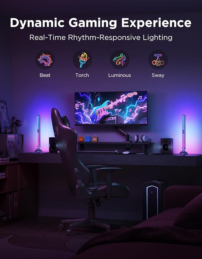 Govee Gaming Light Bars Pro, 16-Inch Smart RGBIC Wi-Fi LED Game Lights | - Image 5
