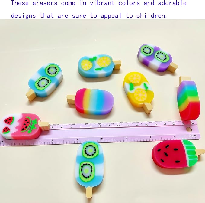 32PCS Cute Erasers for Kids Bulk, Fun for Classroom Back to School Party Gift - Image 2