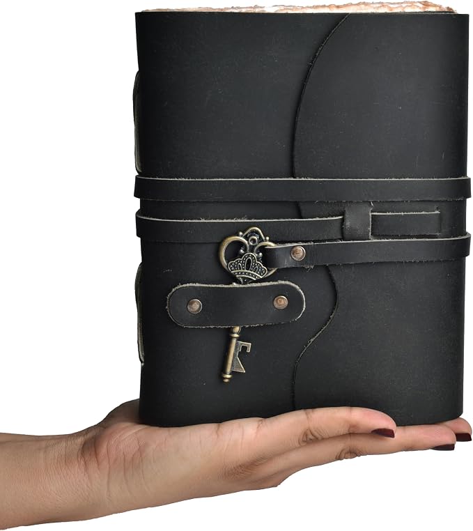 LEATHER VILLAGE Vintage Leather Journal – 200 Handmade Vintage Deckle Edge - Image 7