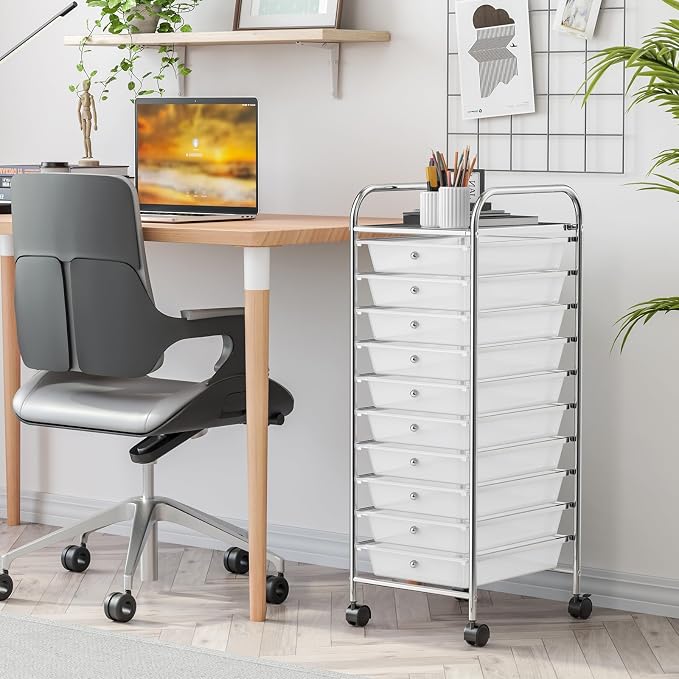 GLACER 10 Drawers Rolling Cart, Storage Cart - Image 9