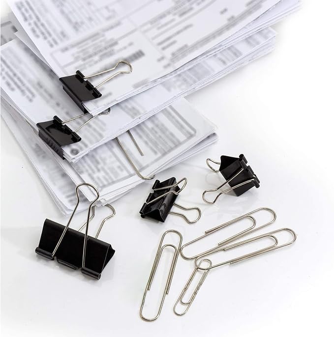 Binder and Paper Clips Set, Office Supplies - Image 9