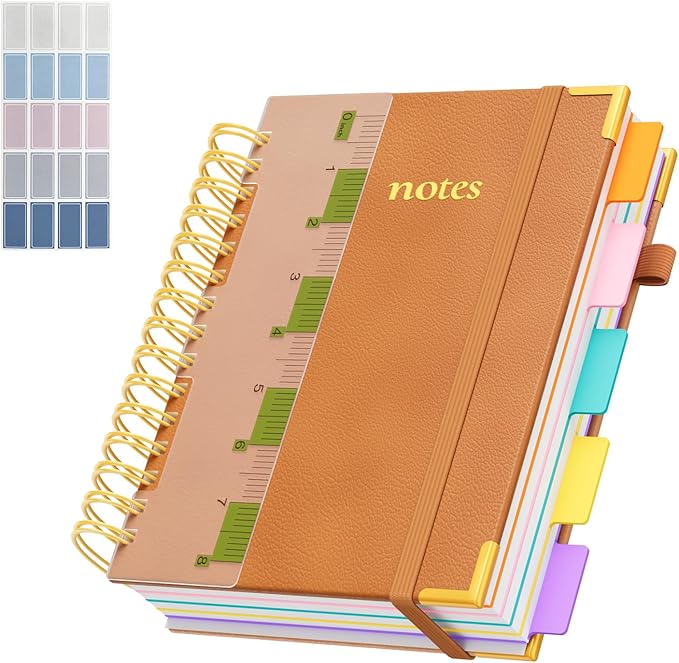 XYark A5 Hardcover Spiral Notebook, 6.3"x8.5" College Ruled Notebooks by XYark