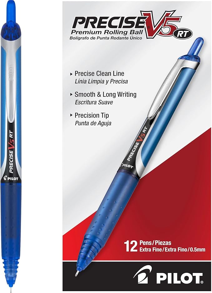 Pilot Precise V5 RT Refillable & Retractable Rollerball Pens, Extra Fine Point by PilotCorporationofAmerica