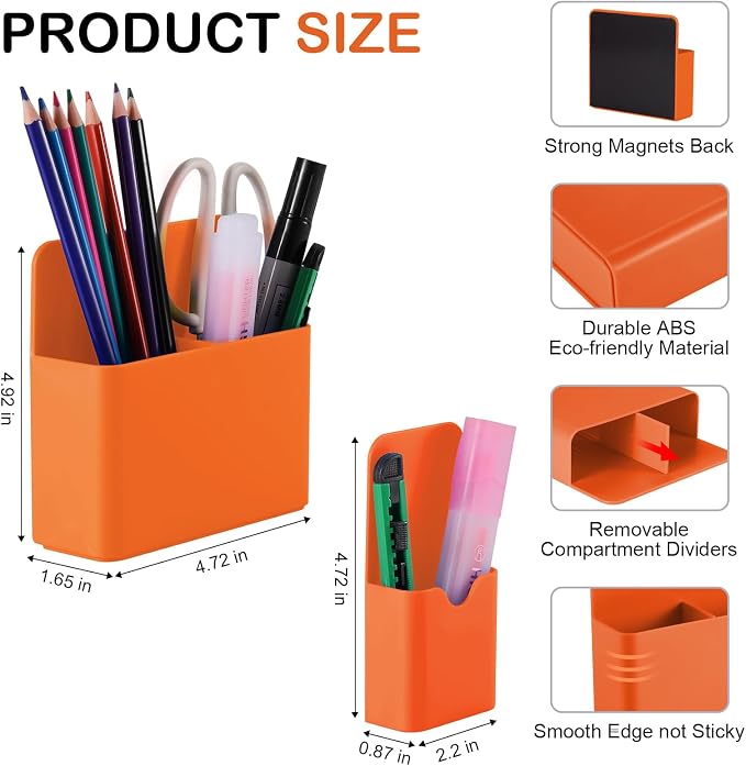 KITANIS Magnetic Pen Holder, 2 Pack Magnetic Dry Erase Marker Holder - Image 2