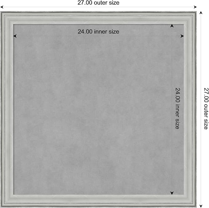 Amanti Art Silver Framed Magnetic Board 27x27 Medium Vision Board - Image 3